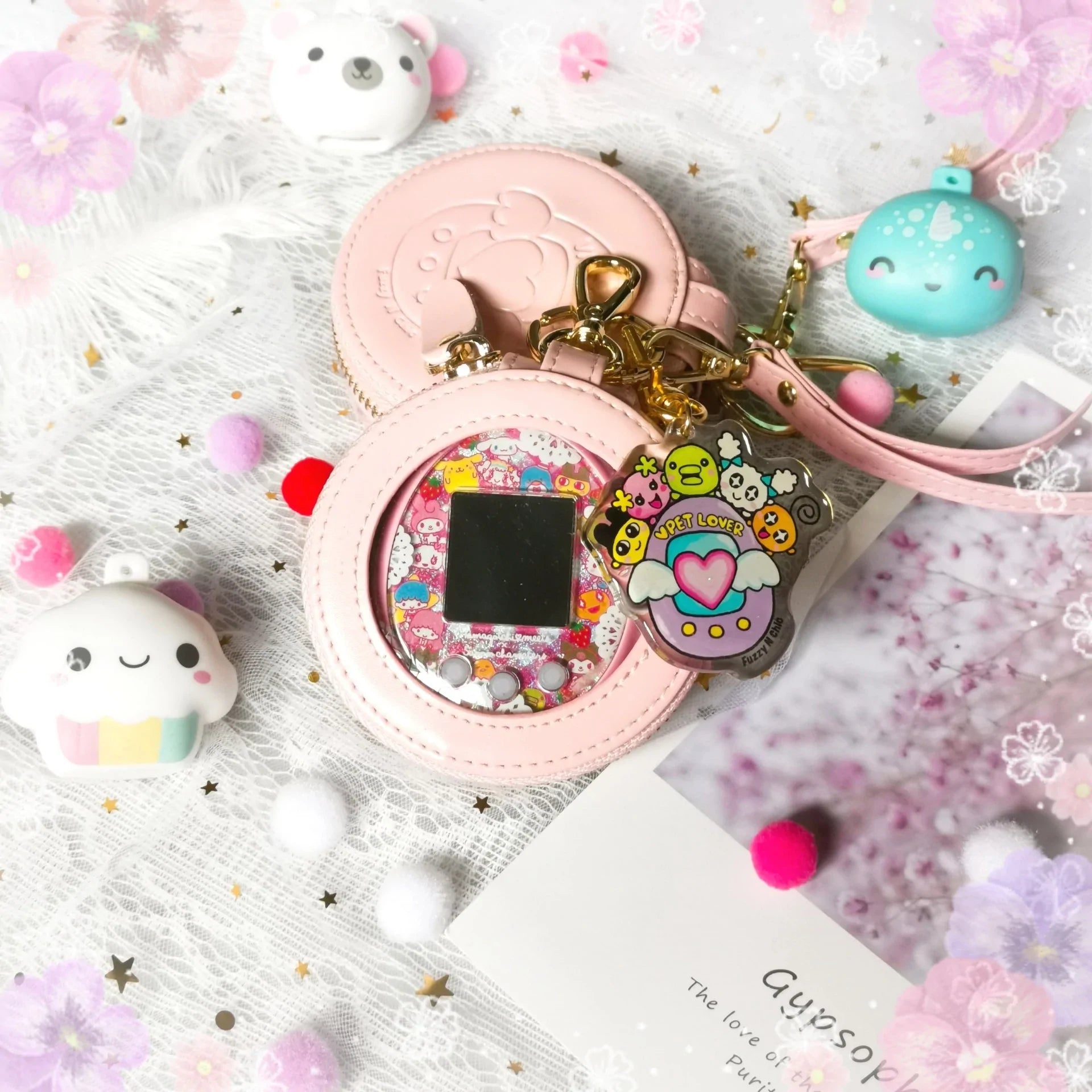 Tamagotchi Zipper Pouch with Window Fuzzy N Chic