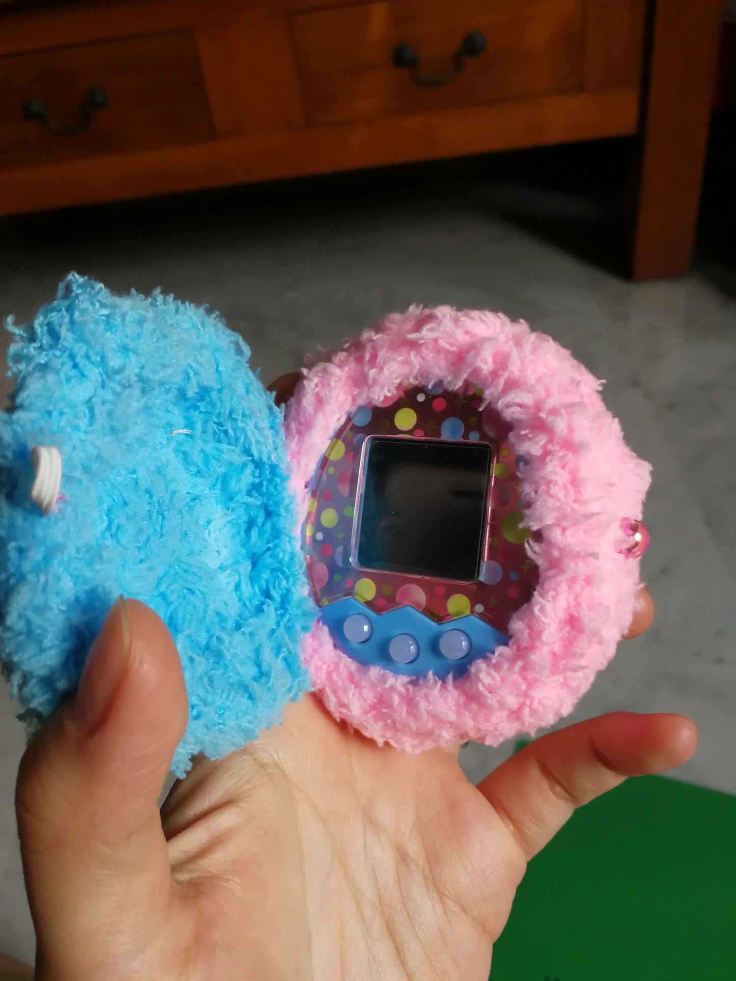 Tamagotchi case - Twinstar 2 in 1 with front cover Fuzzy N Chic