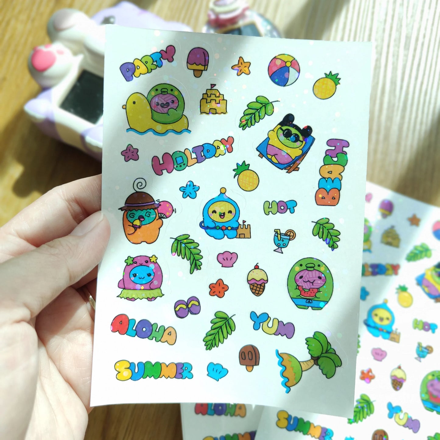 Yarn babies Summer Holiday Stickers set Fuzzy N Chic